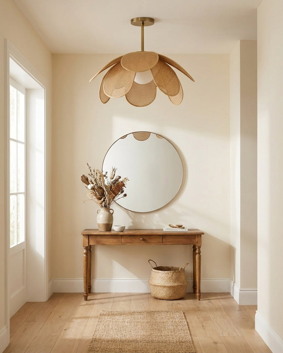Rafflora Curated Mouth-Blown Frosted Glass Flush