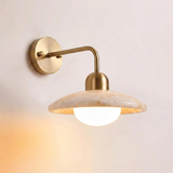 Carolia Alabaster Curated Alabaster Wall Sconce – W 25cm x H 20cm  W 9.8 x H 7.8 finish configuration