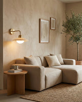 Carolia Alabaster Curated Alabaster Wall Sconce – structural canopy joint detail