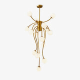 Caroline Curated Mouth-Blown Frosted Glass Chand – Mouth-Blown Frosted Glass Chandelier