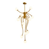Caroline Curated Mouth-Blown Frosted Glass Chand – illuminated warm ambiance setting
