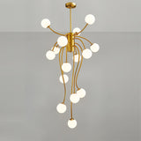 Caroline Curated Mouth-Blown Frosted Glass Chand – architectural ceiling profile #1