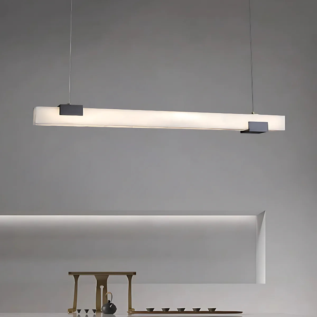 Spanish Alabaster Pendant Light View 2 | Cary Pendant Light | Spanish Alabaster | JINSHE | JINSHE