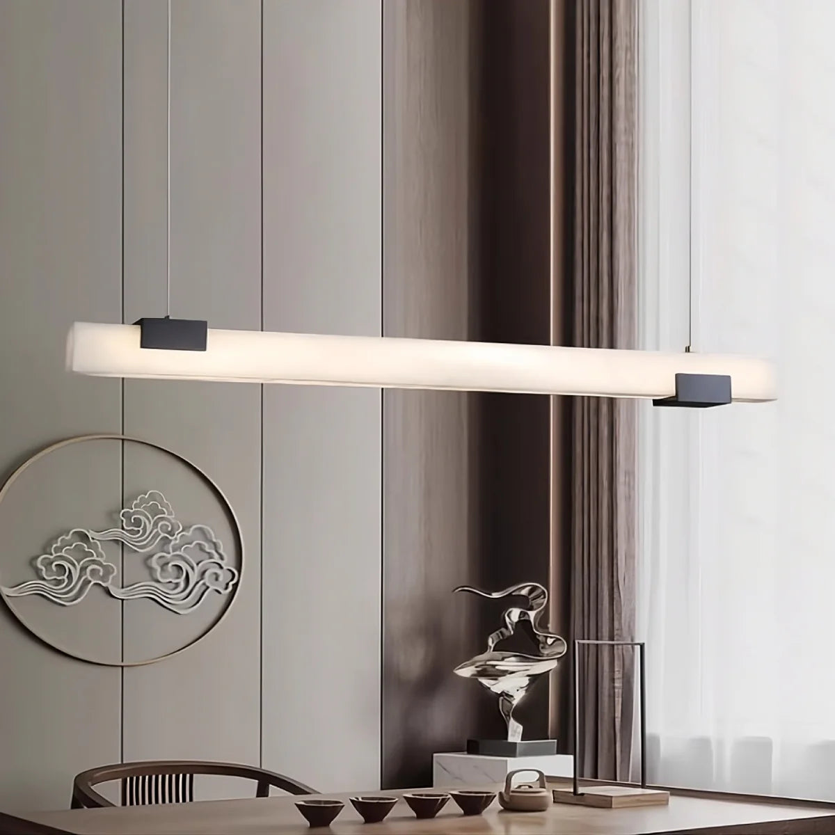 Spanish Alabaster Pendant Light View 7 | Cary Pendant Light | Spanish Alabaster | JINSHE | JINSHE