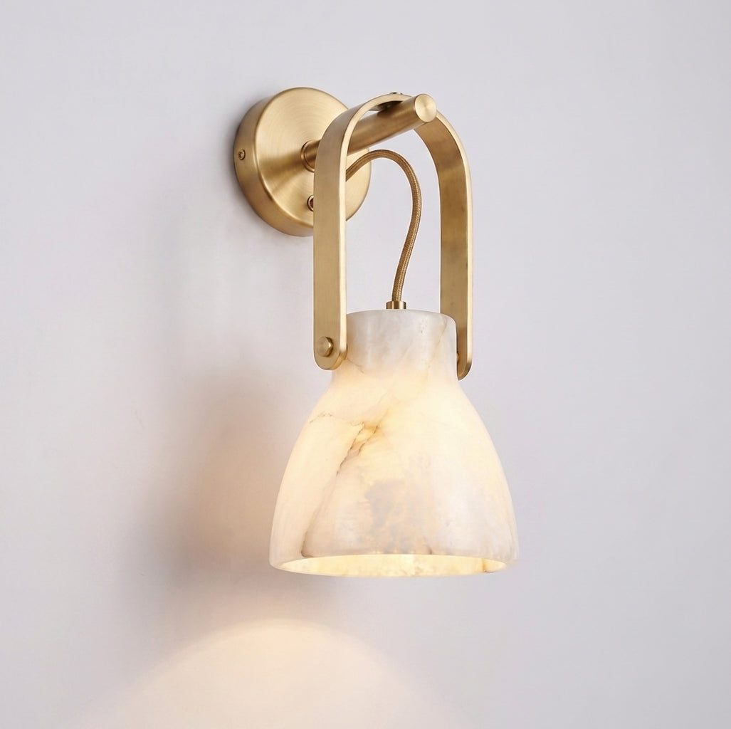 Marrakech Alabaster Curated Alabaster Wall Sconc – Model B W 16cm x H 30cm  W 6.3 x H 11.8 finish configuration