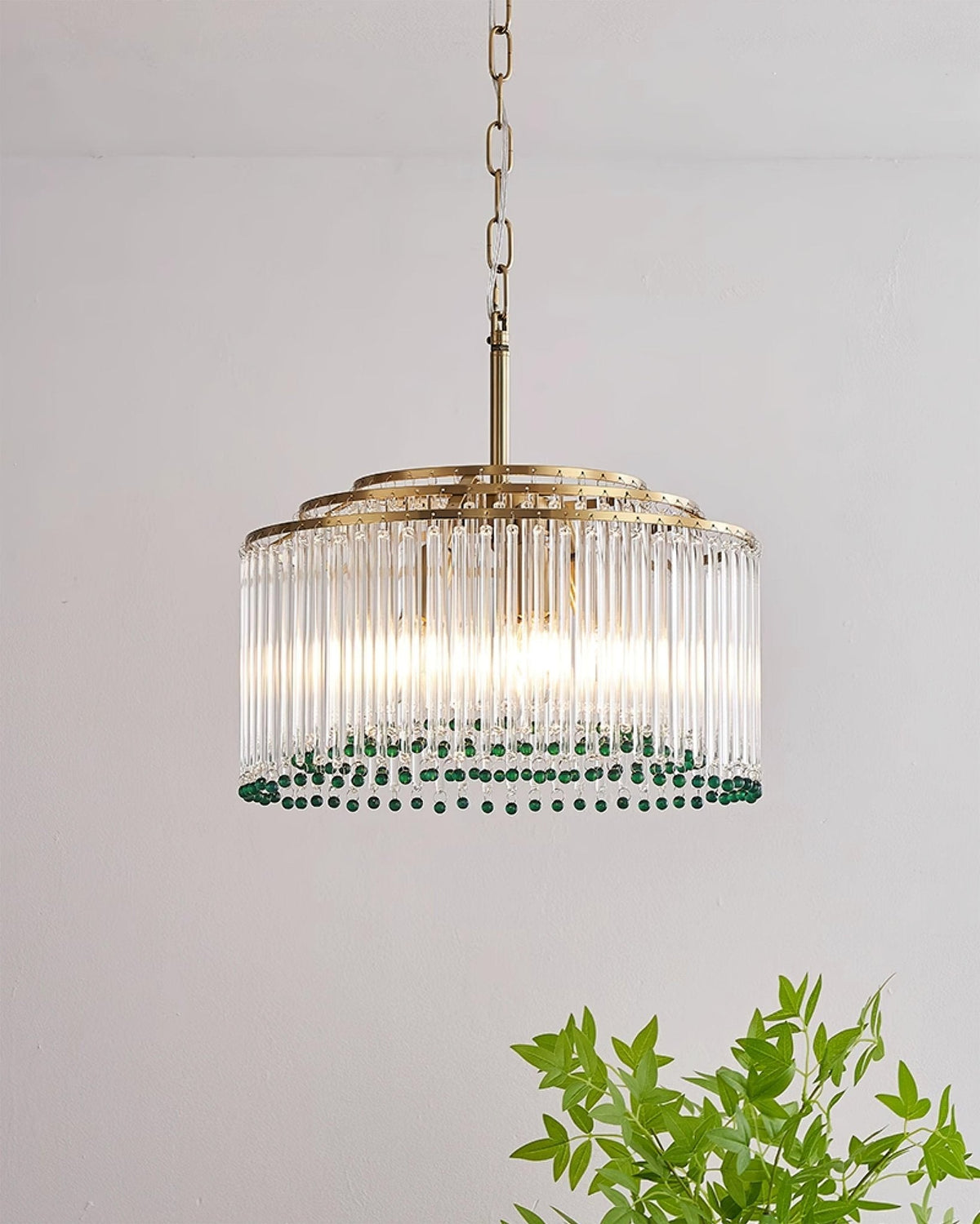 Casandra Curated Mouth-Blown Frosted Glass Chand – unlit natural material contrast