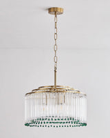 Casandra Curated Mouth-Blown Frosted Glass Chand – structural canopy joint detail