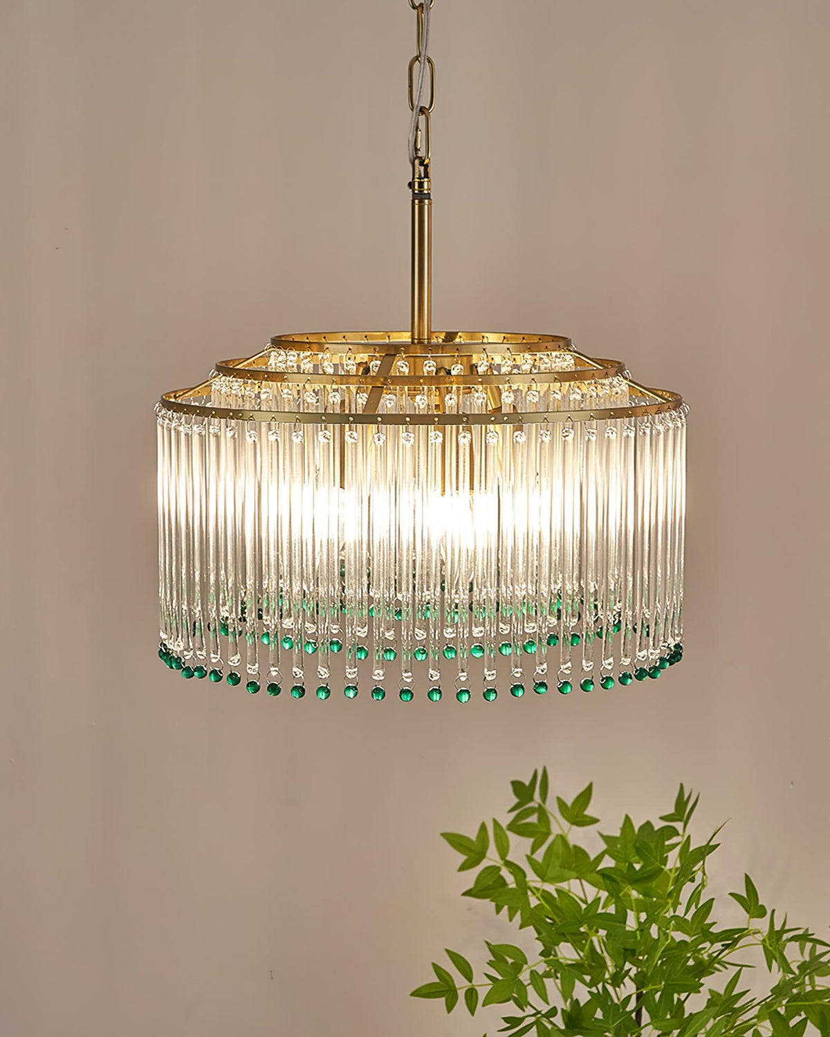 Casandra Curated Mouth-Blown Frosted Glass Chand – side angled contour profile