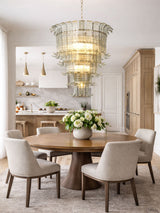 Cascade Glass Green Chandelier – Ambient Illumination in Luxury Interior Setting View 3
