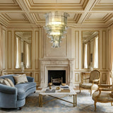 Cascade Glass Green Chandelier – Ambient Illumination in Luxury Interior Setting View 14