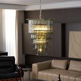Cascade Glass Green Chandelier – Ambient Illumination in Luxury Interior Setting View 8