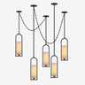 Cascading Chain Lantern Curated Alabaster Chande