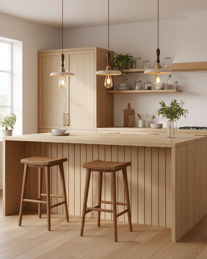 Cask Travertine Curated Yellow Travertine Pendan