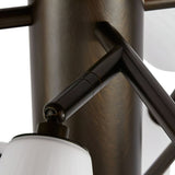 Cassius Curated Mouth-Blown Frosted Glass Chande – illuminated warm ambiance setting