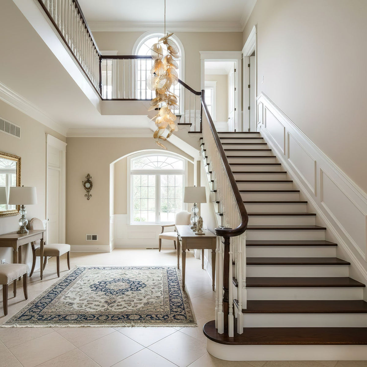 Iron & Glass craftsmanship detail on Cattail Leaf Curated Iron & Glass Chandelier
