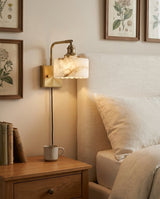 Cavella Alabaster Curated Alabaster Wall Sconce – unlit natural material contrast