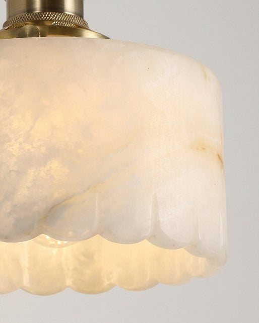 Cavella Alabaster Curated Alabaster Wall Sconce – spatial dining room perspective