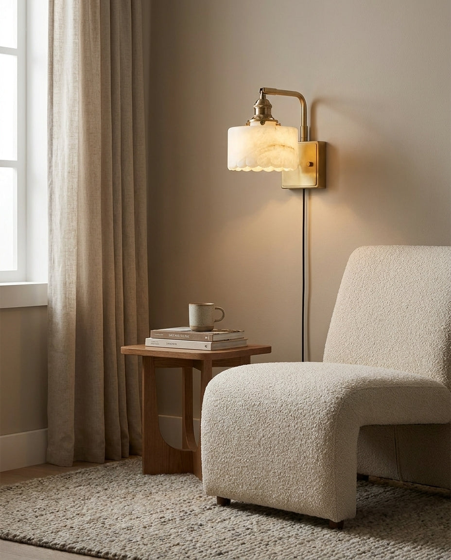 Cavella Alabaster Curated Alabaster Wall Sconce – architectural ceiling profile