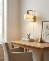 Cavella Alabaster Curated Alabaster Wall Sconce – handcrafted surface texture