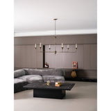 Elara Candle Curated Solid Brass Chandelier – illuminated warm ambiance setting