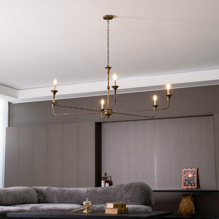 Elara Candle Curated Solid Brass Chandelier