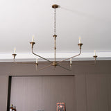 Elara Candle Curated Solid Brass Chandelier – dimensional scale reference