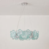 Celadine Curated Mouth-Blown Frosted Glass Chand – dimensional scale reference #1