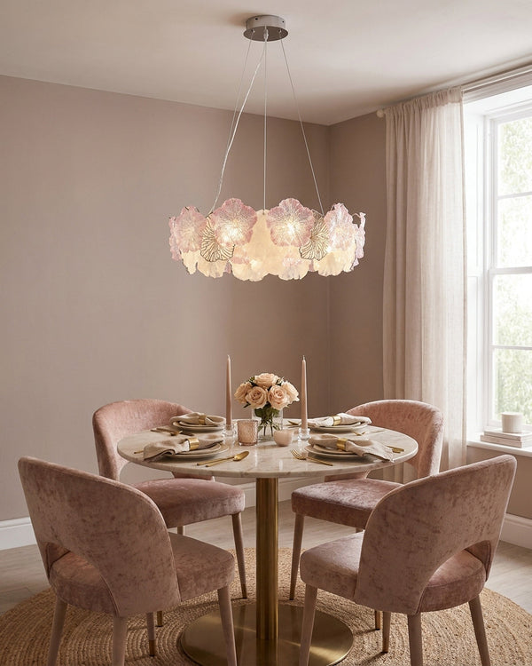 Celadine Curated Mouth-Blown Frosted Glass Chand