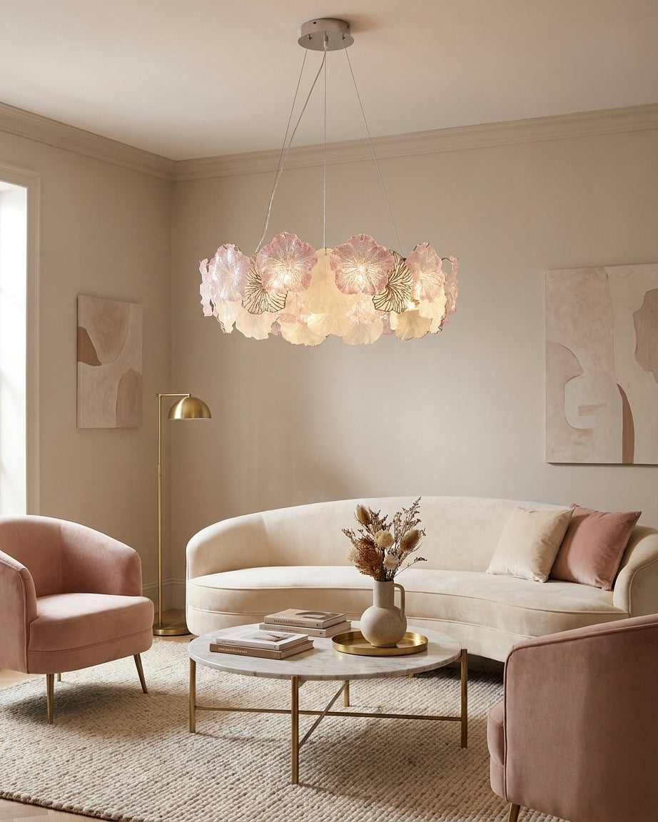 Celadine Curated Mouth-Blown Frosted Glass Chand