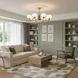 Celeste Sphere Walnut Curated Mouth-Blown Froste – illuminated warm ambiance setting