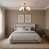 Celeste Sphere Walnut Curated Mouth-Blown Froste – architectural ceiling profile