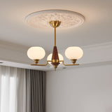 Celeste Sphere Walnut Curated Mouth-Blown Froste – 3-Lights ∅ 23.6 x H 9.8 finish configuration