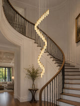 Celestial Alabaster Cascade Curated Alabaster Ch – handcrafted surface texture