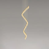 Celestial Alabaster Cascade Curated Alabaster Ch – full fixture elevation view #1