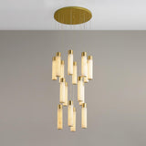 Celestial Alabaster Cascade Curated Alabaster Ch – side angled contour profile