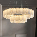 Celestial Alabaster Round Curated Alabaster Chan – unlit natural material contrast