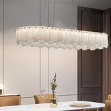 Celestial Alabaster Round Curated Alabaster Chan – illuminated warm ambiance setting