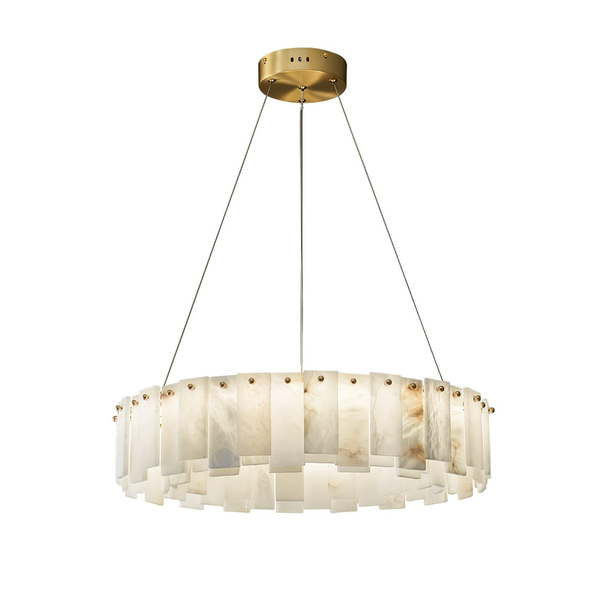 Celestial Alabaster Round Curated Alabaster Chan – architectural ceiling profile #1