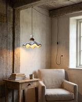 Celine Curated Solid Brass Pendant Light – dimensional scale reference