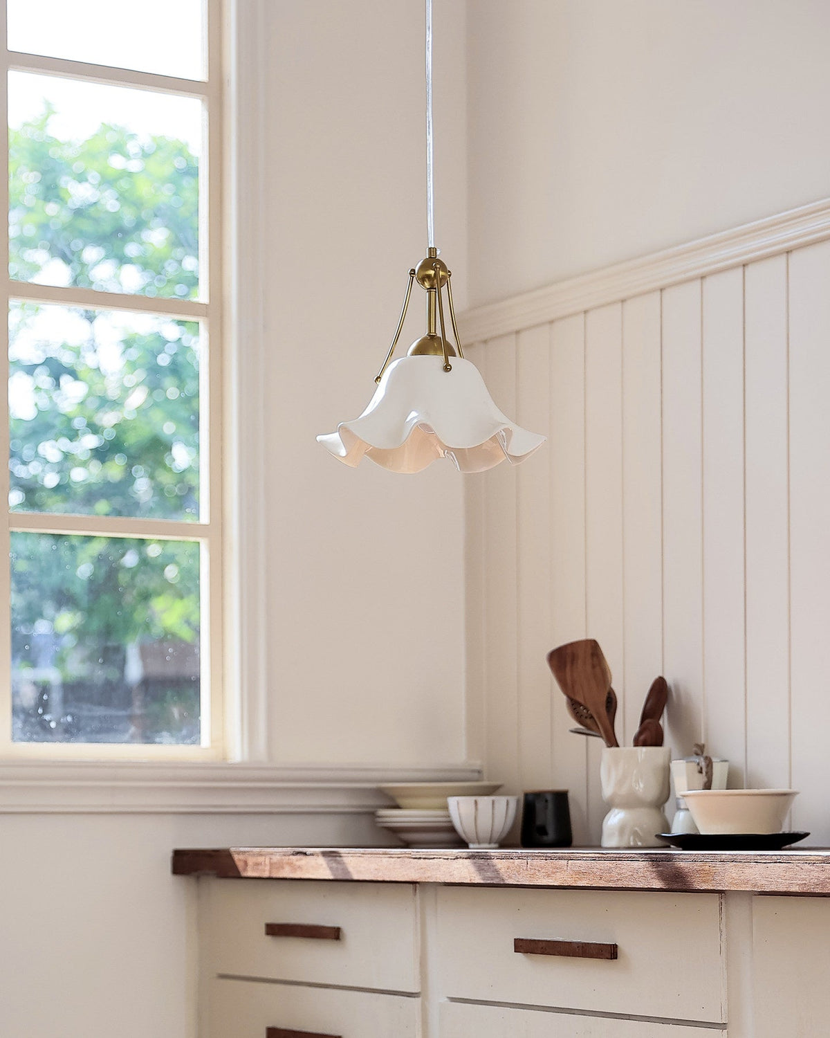 Celisse Curated Hand-Thrown Ceramic Pendant Ligh – architectural ceiling profile