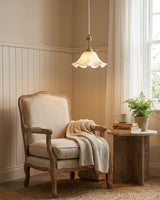 Hand-Thrown Ceramic craftsmanship detail on Celisse Curated Hand-Thrown Ceramic Pendant Ligh