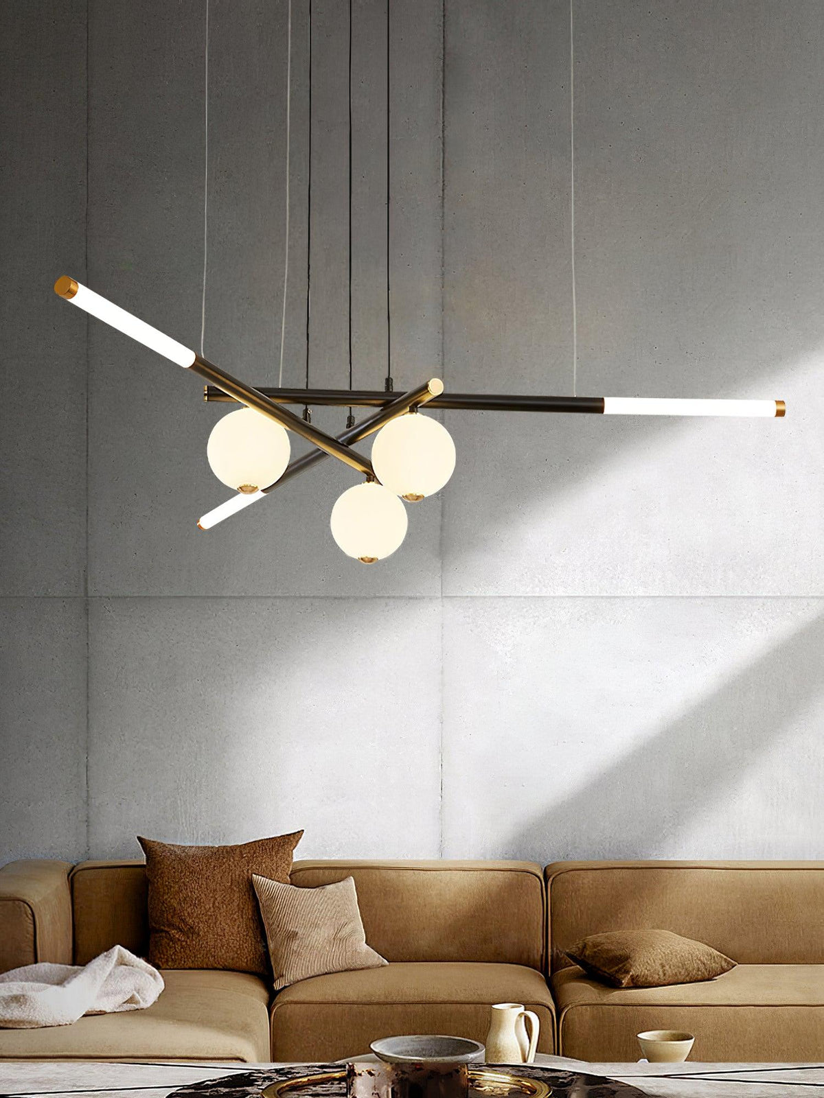 Cellar Suspension Curated Optical Acrylic Chande – structural canopy joint detail