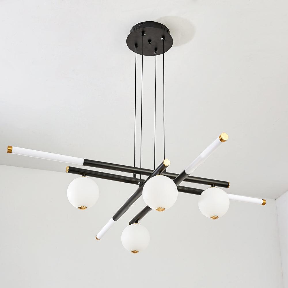 Cellar Suspension Curated Optical Acrylic Chande – full fixture elevation view