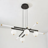 Cellar Suspension Curated Optical Acrylic Chande – full fixture elevation view