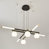 Cellar Suspension Curated Optical Acrylic Chande – 8 heads ∅ 46.5 x H 6.3  Dia 118cm x H 16 finish configuration