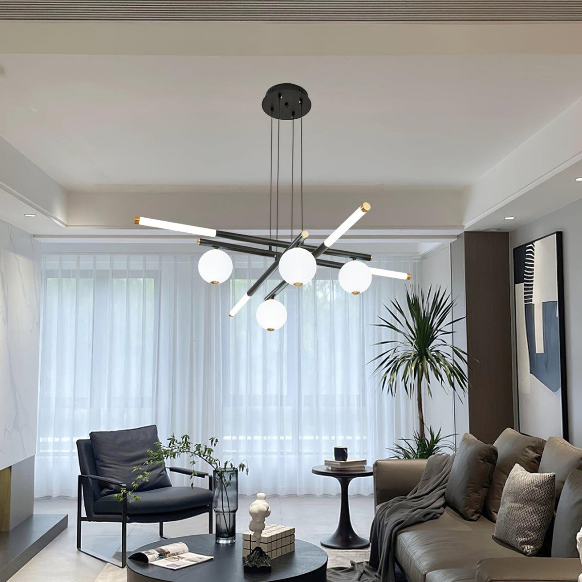 Cellar Suspension Curated Optical Acrylic Chande – illuminated warm ambiance setting