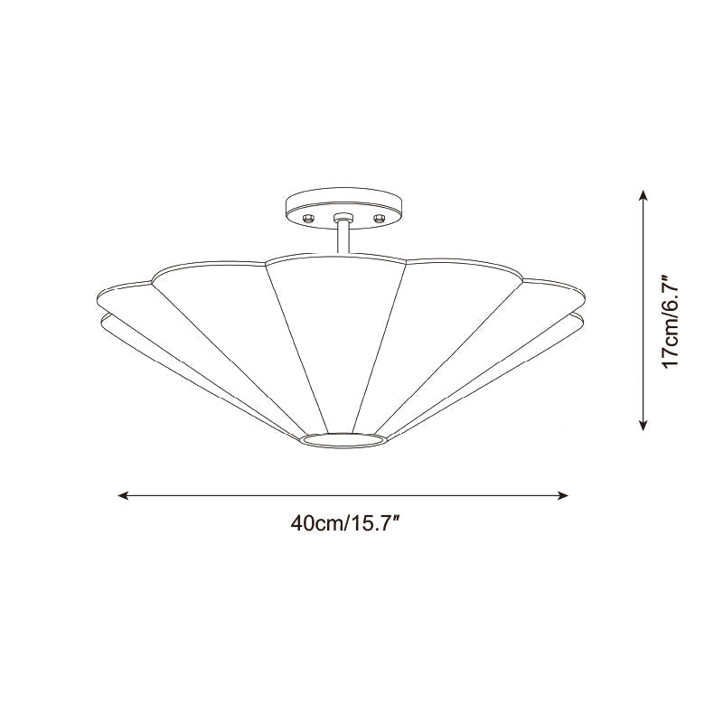 Celora Curated Iron & Glass Flush Mount Ceiling – macro detail view