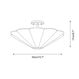 Celora Curated Iron & Glass Flush Mount Ceiling – macro detail view