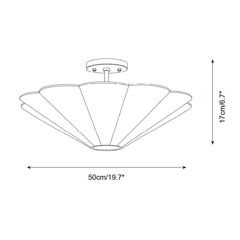 Celora Curated Iron & Glass Flush Mount Ceiling – illuminated warm ambiance setting