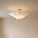 Celora Curated Iron & Glass Flush Mount Ceiling – macro detail view #1
